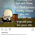 Inspirational quotes on Instagram